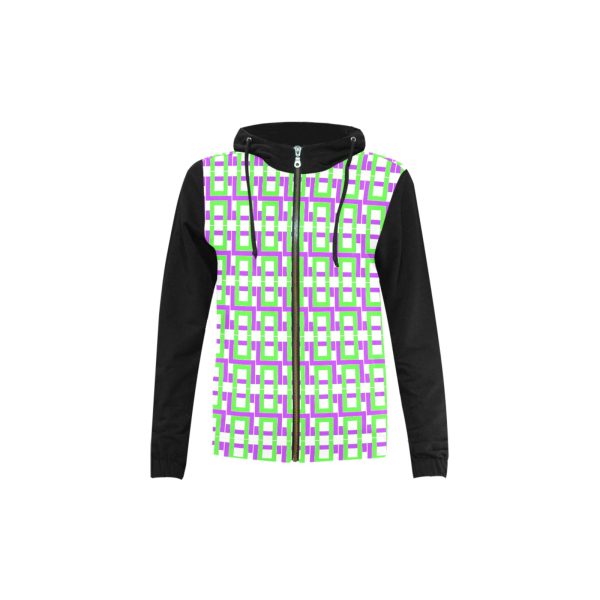 Kids’ Zip-Up Hoodie-Black Trim