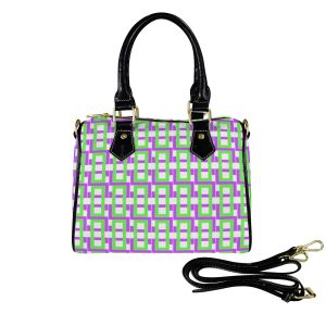 Women's Boston Handbag-Black Handle