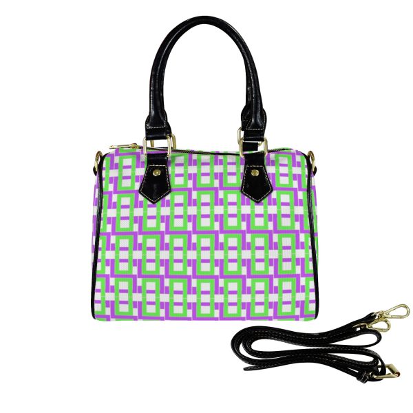 Women's Boston Handbag-Black Handle