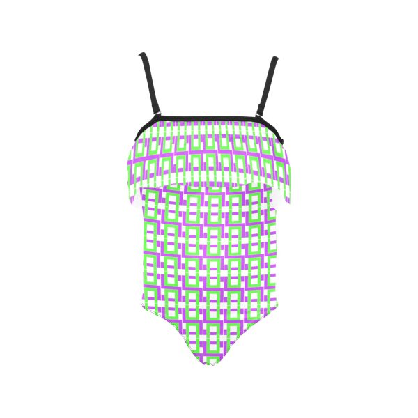 Kids' Spaghetti Strap Ruffle Swimsuit