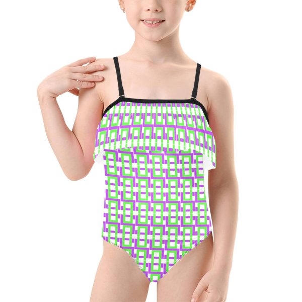 Kids' Spaghetti Strap Ruffle Swimsuit