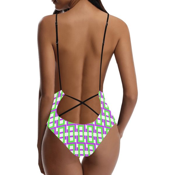Sexy Lacing Backless One-Piece Swimsuit