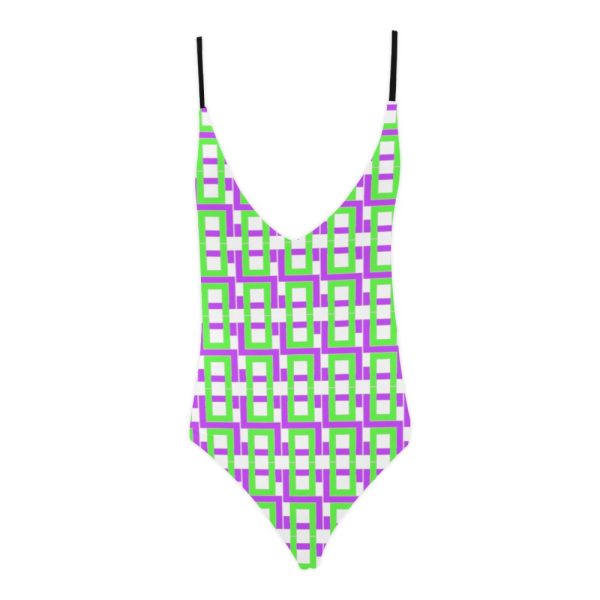 Women's Sexy Lacing Backless One-Piece Swimsuit - Image 3