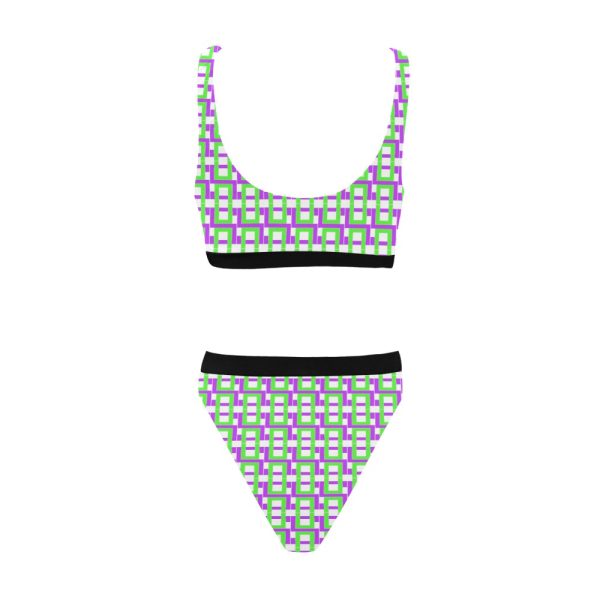 Sport Top & High-Waisted Bikini Swimsuit
