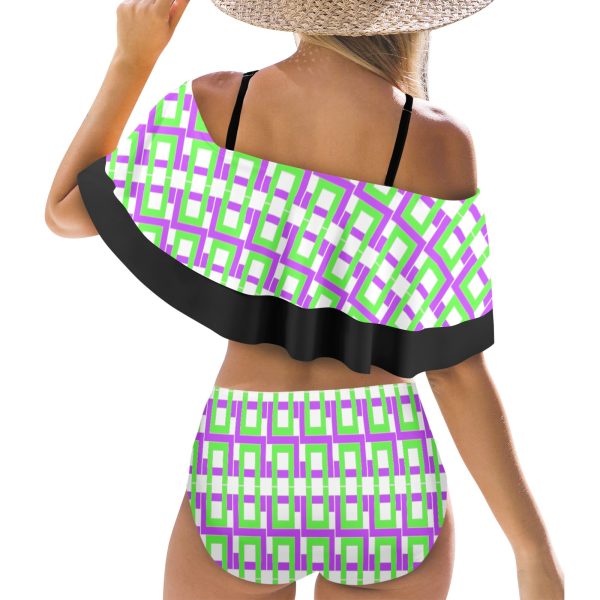 Women's Ruffle Off Shoulder Bikini Swimsuit