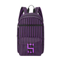 Purple Matrix-Style Large Capacity Travel Backpack