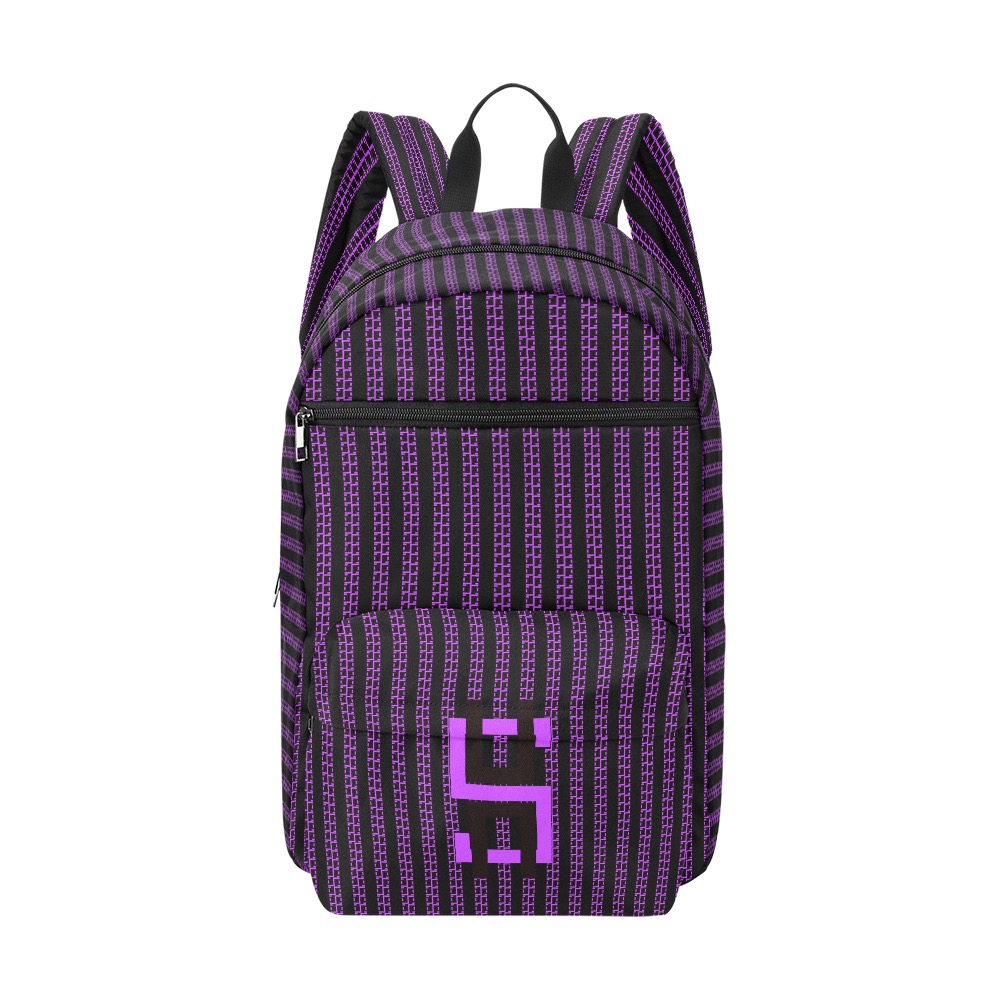 Purple Matrix-Style Large Capacity Travel Backpack