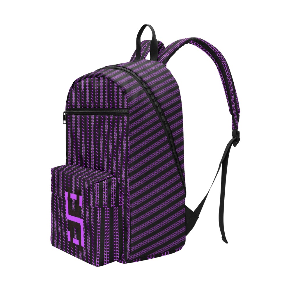Purple Matrix-Style Large Capacity Travel Backpack