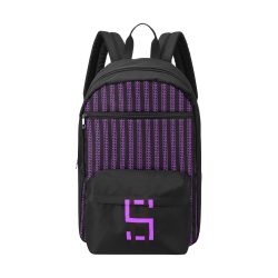 Purple Matrix-Style Large Capacity Travel Backpack