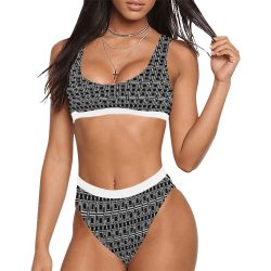 B&W White Sport Top & High-Waisted Bikini Swimsuit