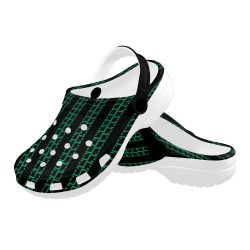 Green Matrix-Style Clogs