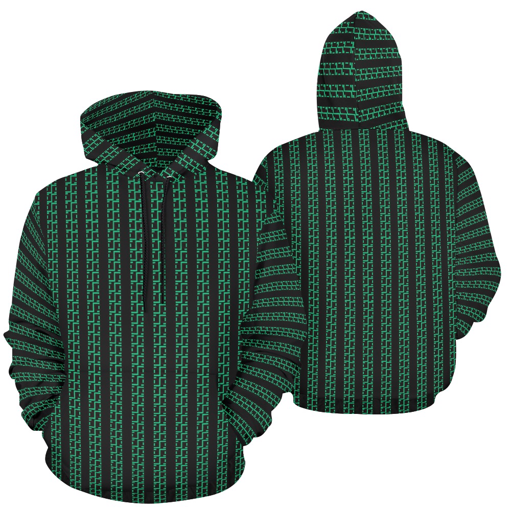 Green Matrix-Style Hoodie