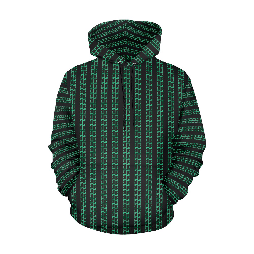 Green Matrix-Style Hoodie