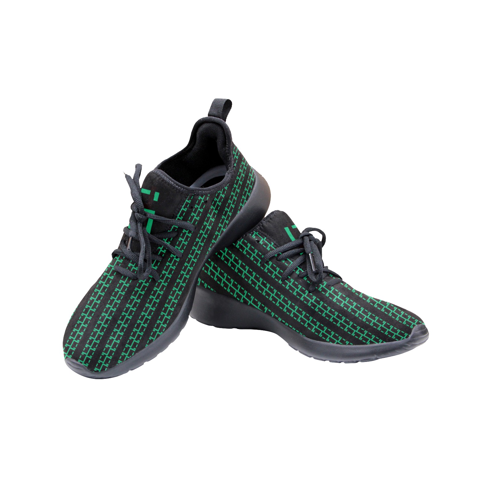 Green Matrix Men's One-Piece Vamp Sneakers