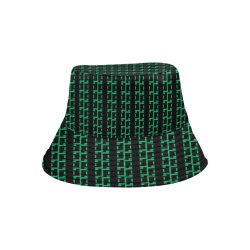 Green Matrix-Style Bucket Hat