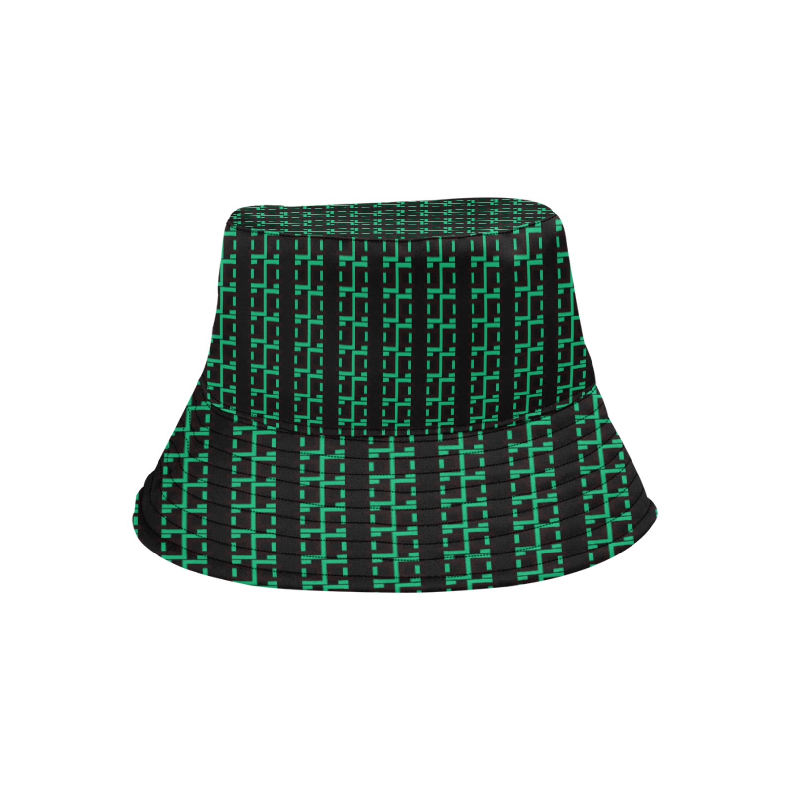 Green Matrix-Style Bucket Hat
