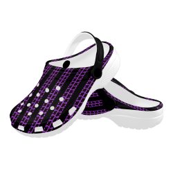 Purple Matrix-Style Clogs