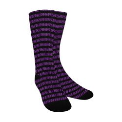 Purple Matrix-Style Custom Socks