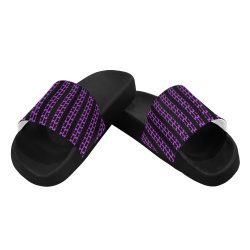 Purple Matrix-Style Slide Sandals