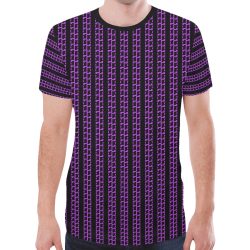 Purple Matrix-Style T-Shirt