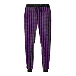 Purple Matrix-Style Sweatpants