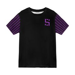 Black T-Shirt - Purple Logo