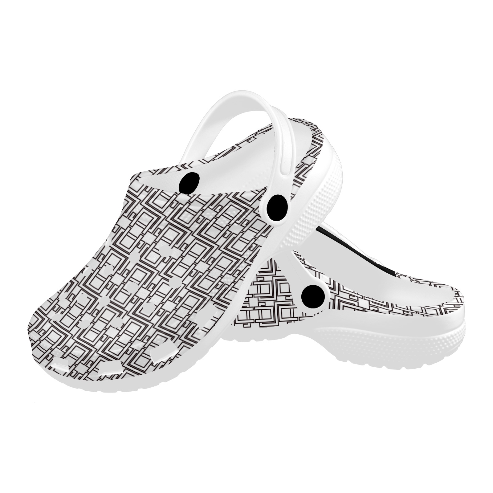 White & Black Clogs