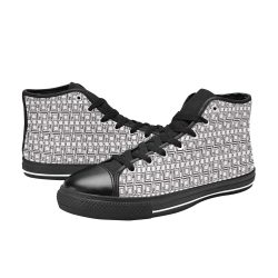 Black & White Classic High Top Canvas Shoes