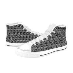 Black & White Classic High Top Canvas Shoes