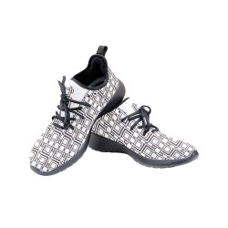 White & Black Men’s One-Piece Vamp Sneakers