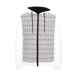 White & Black Padded Hooded Jacket