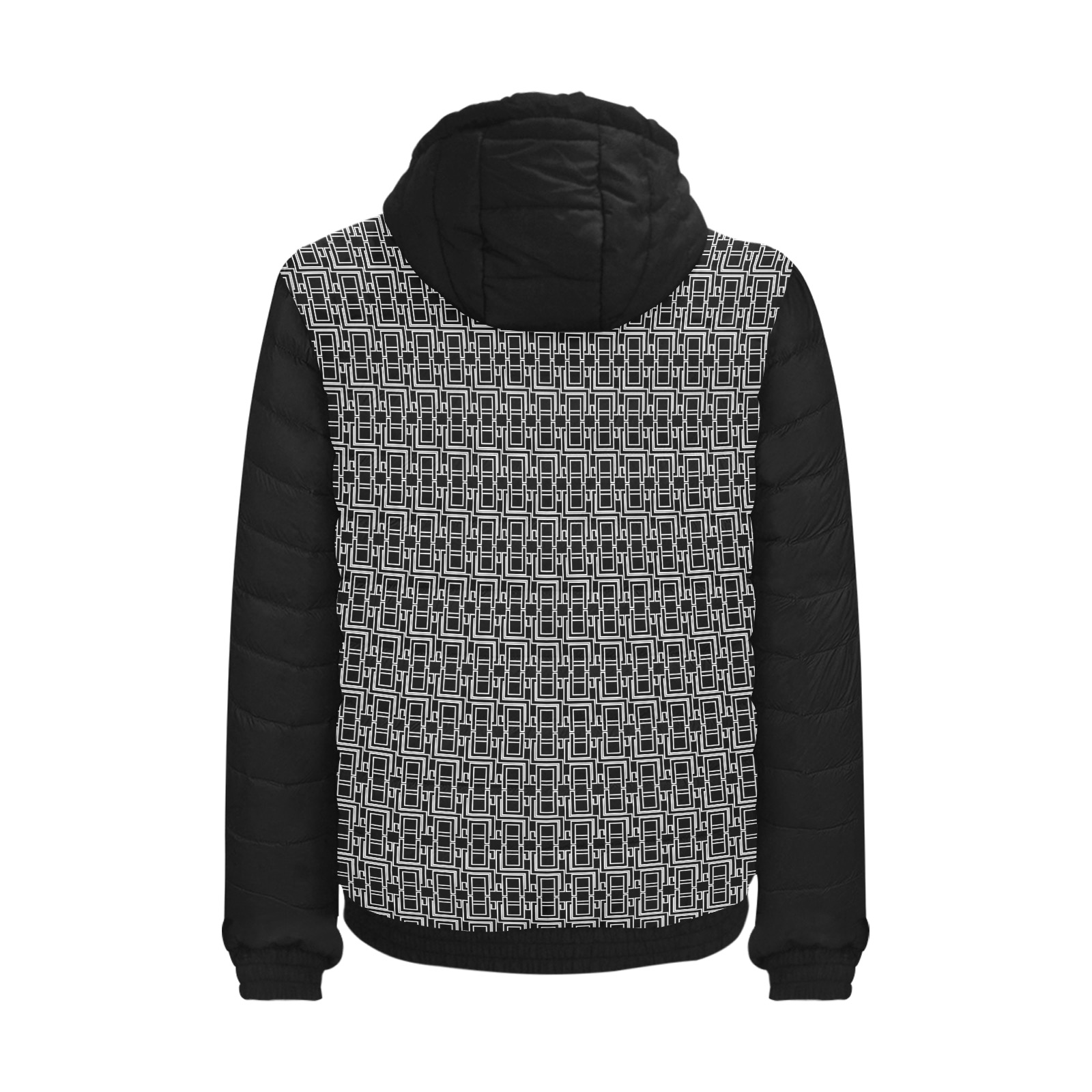 Black & White Padded Hooded Jacket